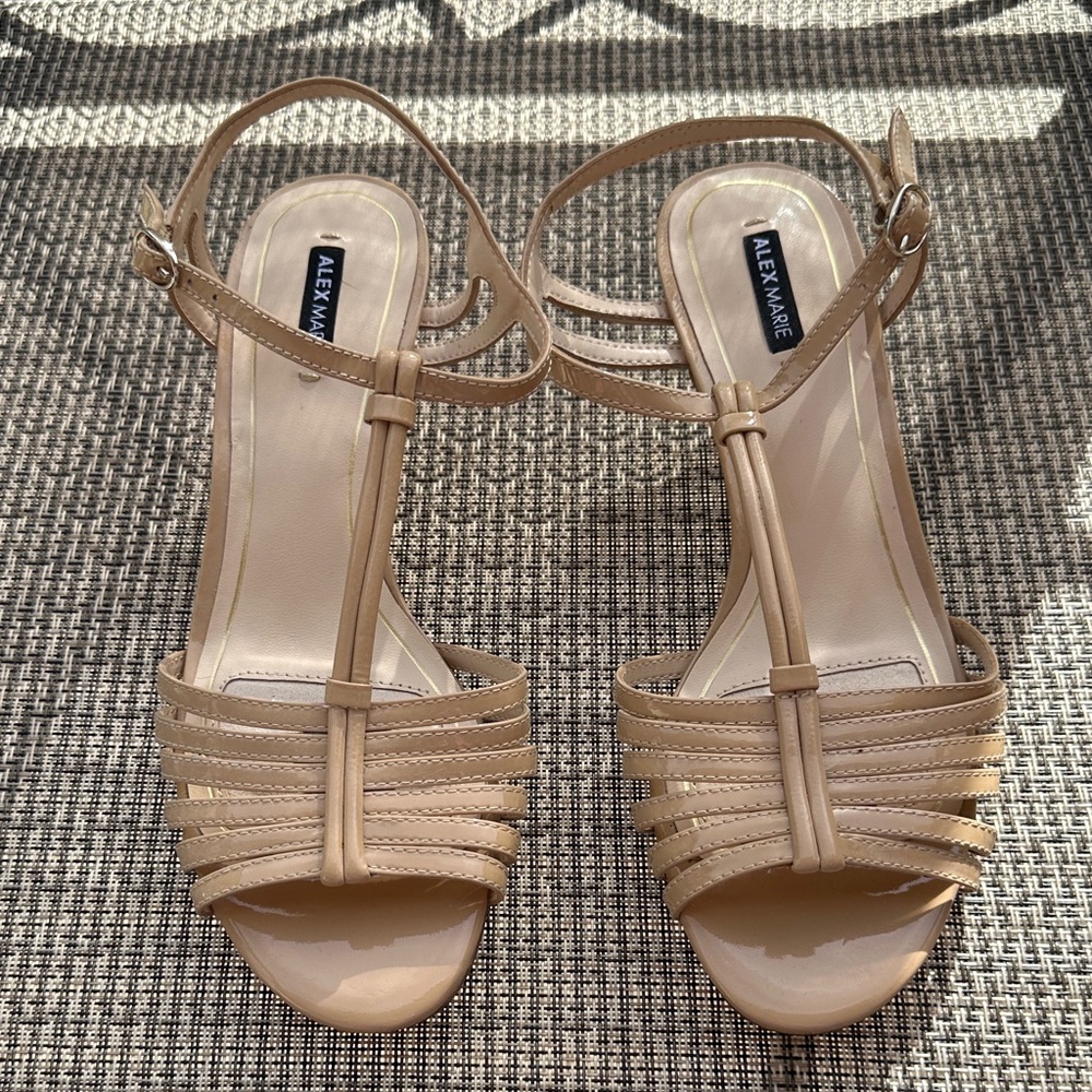 NWOT Alex Marie Beige Strappy Heels